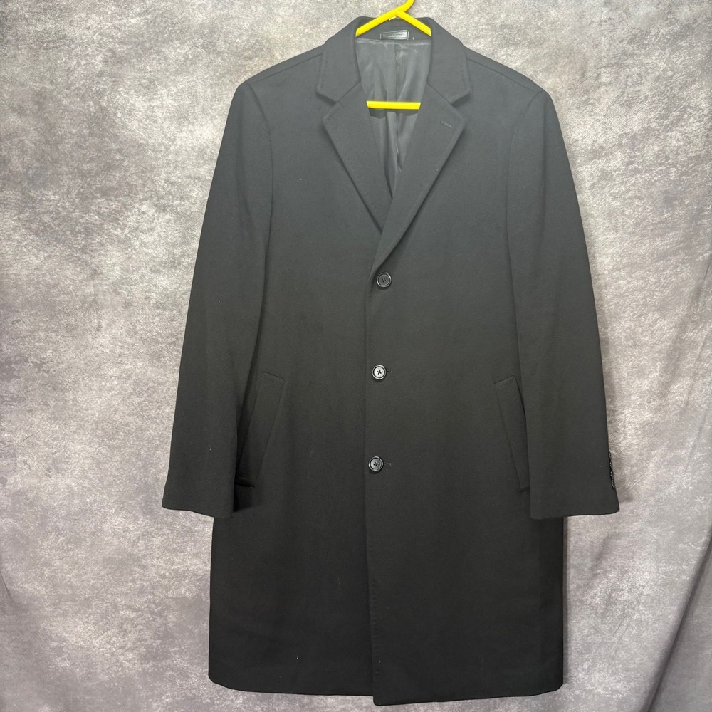 Loro Piana Black Label Saks Fifth Avenue 100% Wool Dressy Coat Overcoat Mens 42R